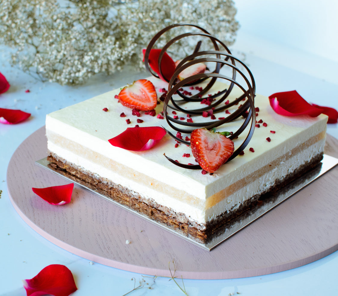 Rose Lychee Cake at $55.00 per Cake | Whiskit Bakery & Cafe